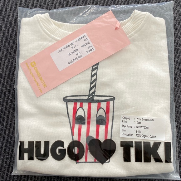 Hugo Loves Tiki Soda Wide Sweatshirt NWT - Picture 2 of 3